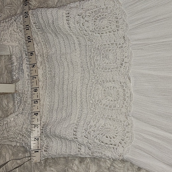 Jessica Simpson Brand New Women's White Crochet Bodice Summer Dress - Picture 5 of 12